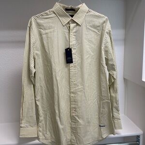 NWT Daniel Cremieux Men’s XL Button Down Long Sleeve Classic Fit Yellow Blue‎